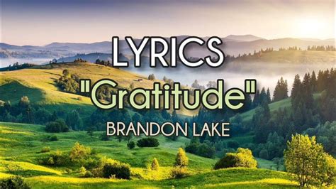 gratitude youtube with lyrics